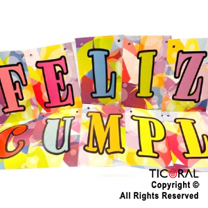 BANDERIN FELIZ CUMPLE MULTICOLOR 3327 x 6